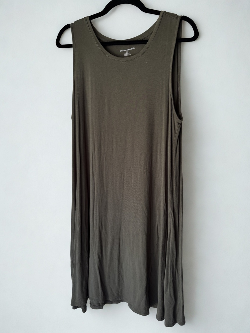 Amazon Essentials Olive Green Sleeveless Swing Tank Dress